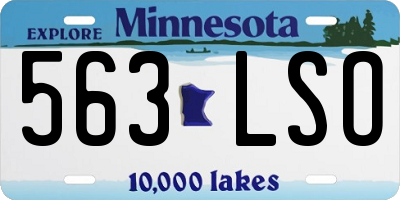MN license plate 563LSO
