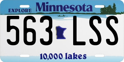 MN license plate 563LSS