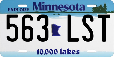 MN license plate 563LST