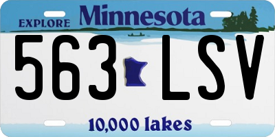 MN license plate 563LSV