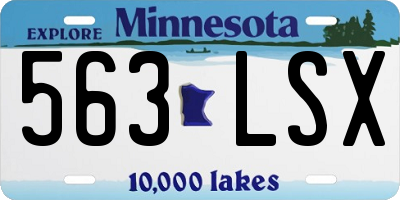 MN license plate 563LSX
