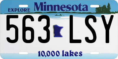 MN license plate 563LSY