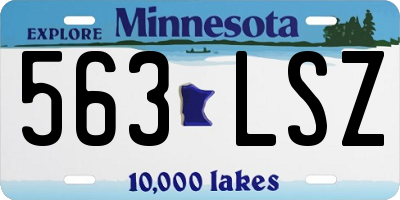 MN license plate 563LSZ
