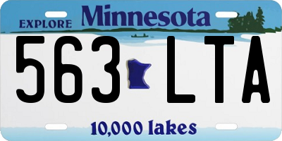 MN license plate 563LTA