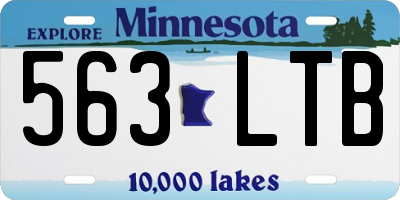 MN license plate 563LTB