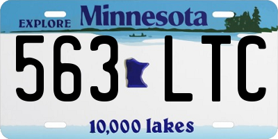 MN license plate 563LTC