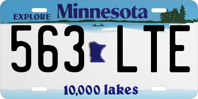 MN license plate 563LTE