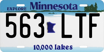 MN license plate 563LTF
