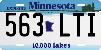 MN license plate 563LTI