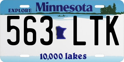 MN license plate 563LTK
