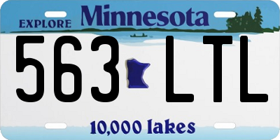 MN license plate 563LTL