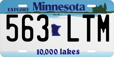 MN license plate 563LTM