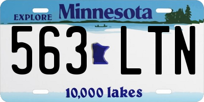 MN license plate 563LTN