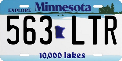 MN license plate 563LTR