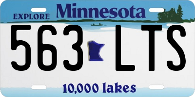 MN license plate 563LTS