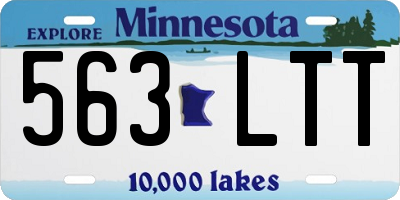 MN license plate 563LTT