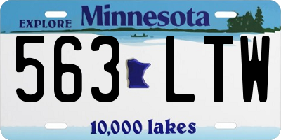 MN license plate 563LTW