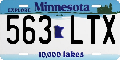MN license plate 563LTX