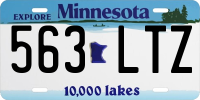 MN license plate 563LTZ