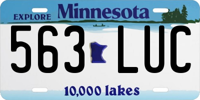 MN license plate 563LUC