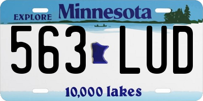 MN license plate 563LUD