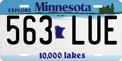 MN license plate 563LUE