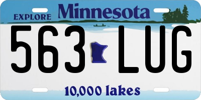 MN license plate 563LUG
