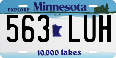 MN license plate 563LUH