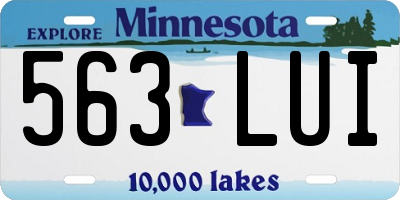 MN license plate 563LUI