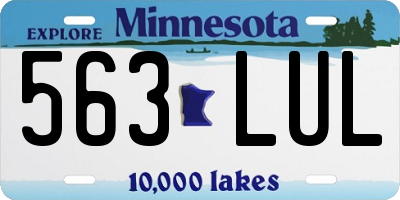 MN license plate 563LUL