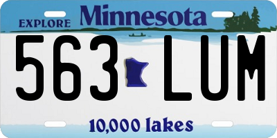 MN license plate 563LUM