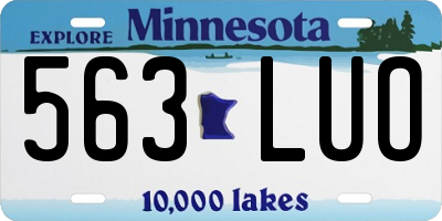 MN license plate 563LUO