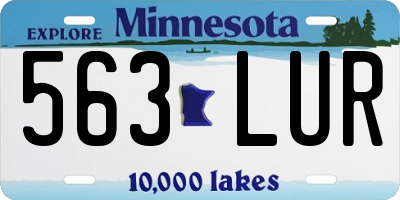 MN license plate 563LUR