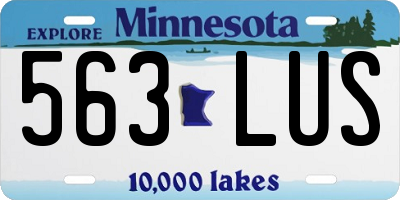 MN license plate 563LUS