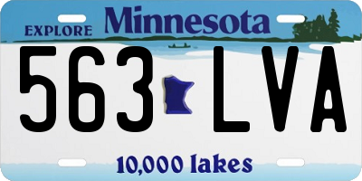 MN license plate 563LVA