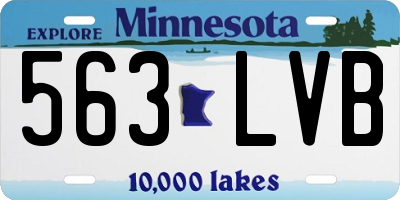 MN license plate 563LVB
