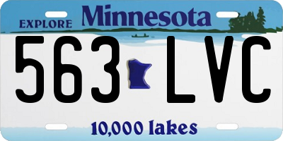 MN license plate 563LVC