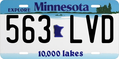 MN license plate 563LVD