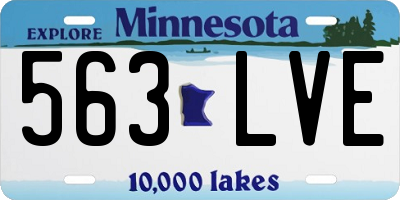 MN license plate 563LVE