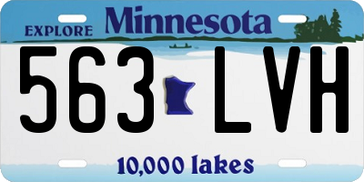 MN license plate 563LVH
