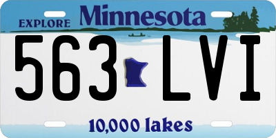 MN license plate 563LVI