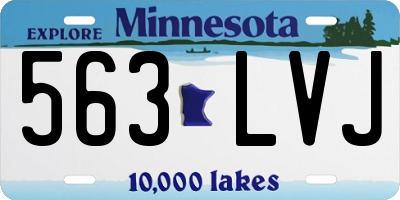 MN license plate 563LVJ