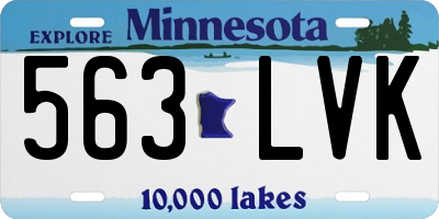MN license plate 563LVK