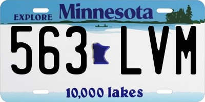 MN license plate 563LVM