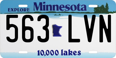MN license plate 563LVN