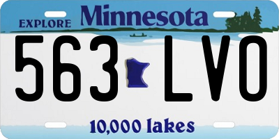 MN license plate 563LVO