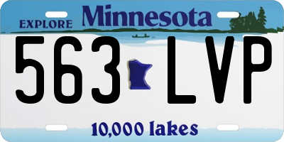 MN license plate 563LVP