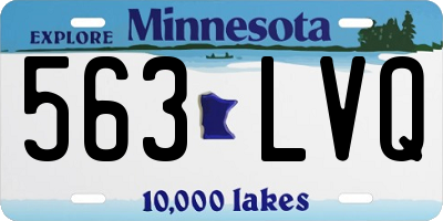 MN license plate 563LVQ