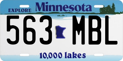 MN license plate 563MBL