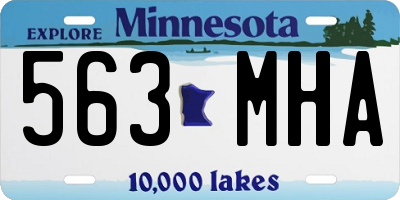 MN license plate 563MHA